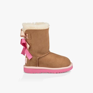 Ugg Bailey Bow II Kids Classic Boots Brown/Pink (8163FYUMT)